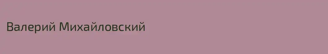 Валерий Михайловский